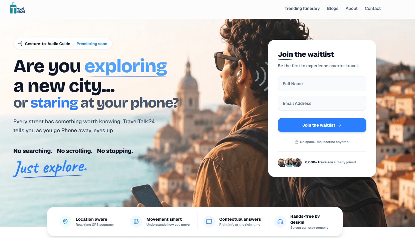 TravelTalk24 — hands-free location-aware travel assistant